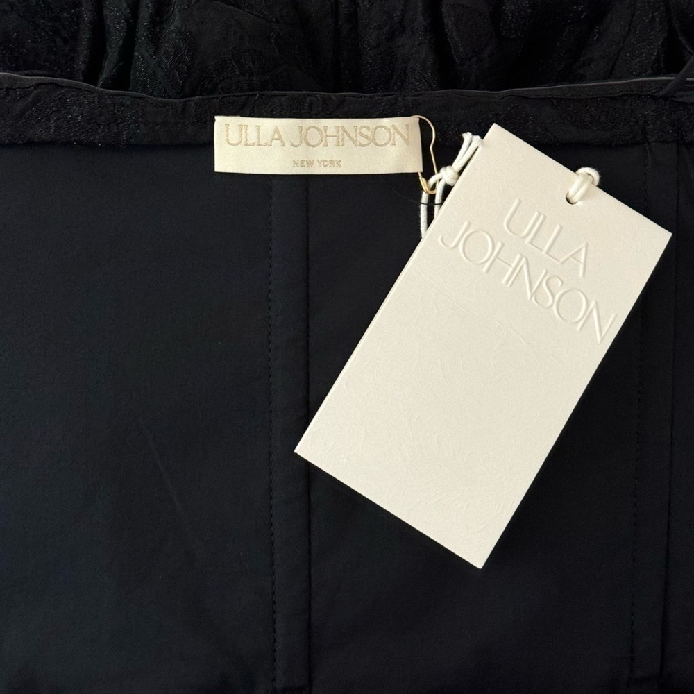 NWT Ulla Johnson Mini Silk-Blend Strapless Black Oui Dress - Picture 7 of 8